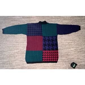 Vintage Sweater Exchange Patchwork Oversized Sweater Womens Size L